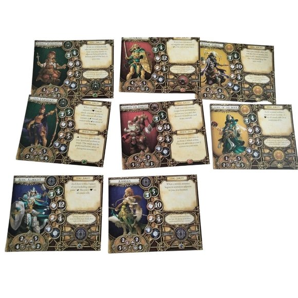 Descent Journeys in The Dark 2nd Ed 8 Replacement Hero Cards Dungeons Dragons - Picture 1 of 3